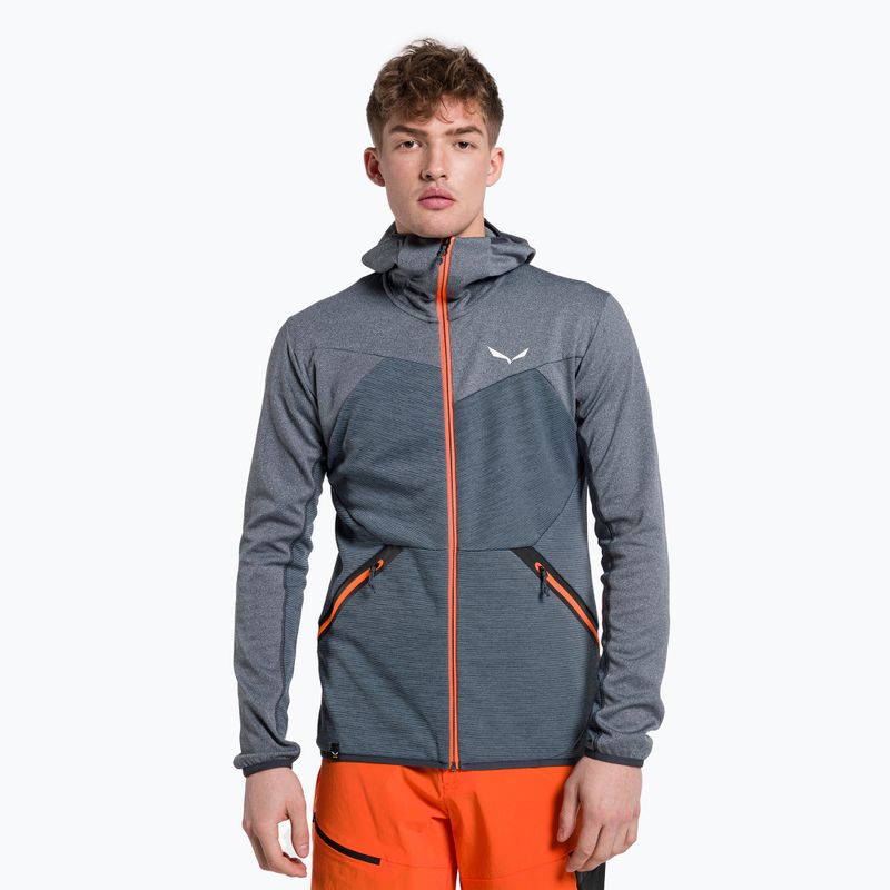 Herren Salewa Puez Melange PL FZ Hoody Fleece-Sweatshirt blau 00-0000027386