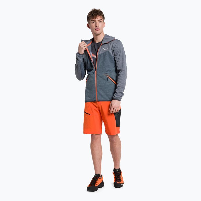 Herren Salewa Puez Melange PL FZ Hoody Fleece-Sweatshirt blau 00-0000027386 2