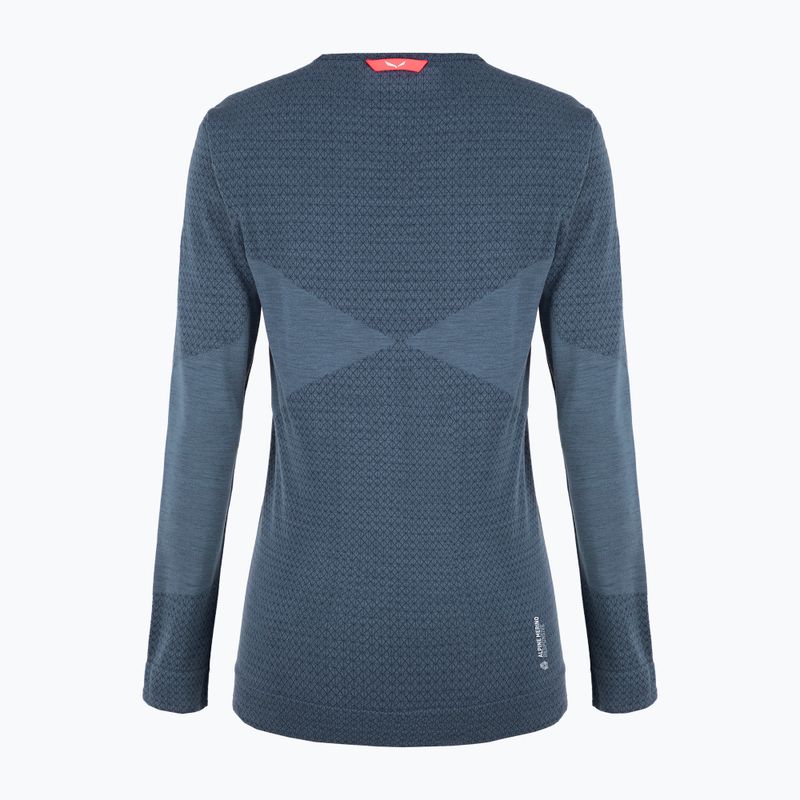 Damen Thermo-T-Shirt Salewa Zebru Med Warm Amr blau 00-0000027958 6