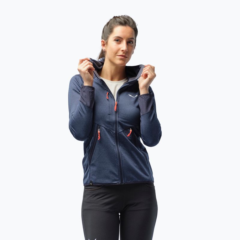Salewa Damen Fleece Agner Hybrid PL/DST FZ Hoody navy blau 00-0000027372 8