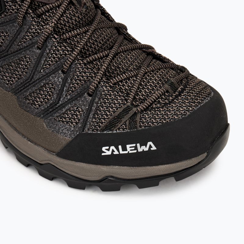 Damen-Trekkingschuhe Salewa MTN Trainer Lite GTX wallnuss/fluokoralle 7