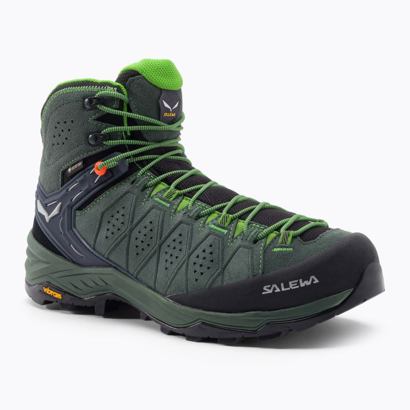 Herren-Trekkingstiefel Salewa Alp Trainer 2 Mid GTX grün 00-0000061382