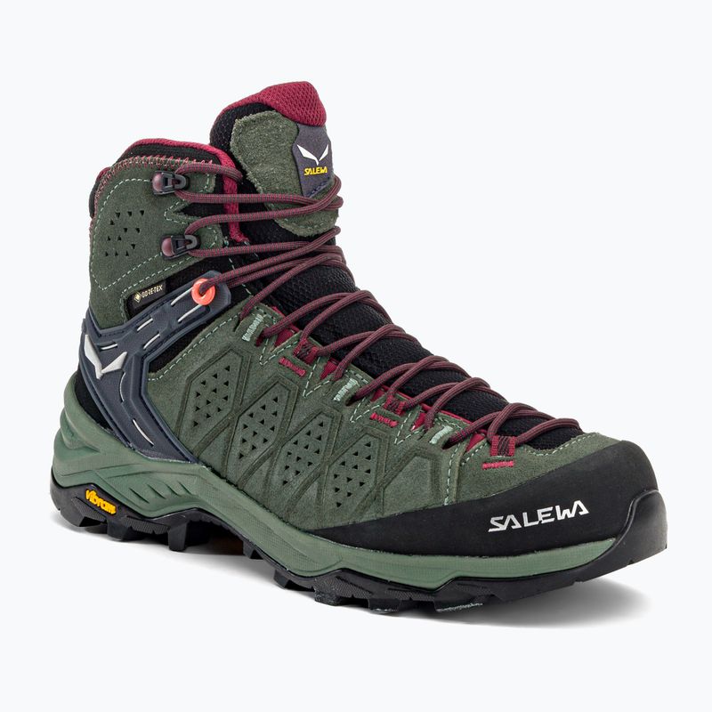 Damen-Trekkingstiefel Salewa Alp Trainer 2 Mid GTX grün 00-0000061383