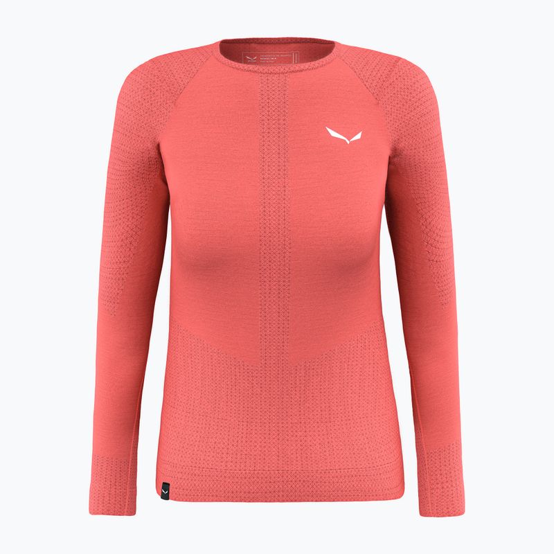 Salewa Zebru Med Warm AMR Frauen thermische Longsleeve fluo Koralle