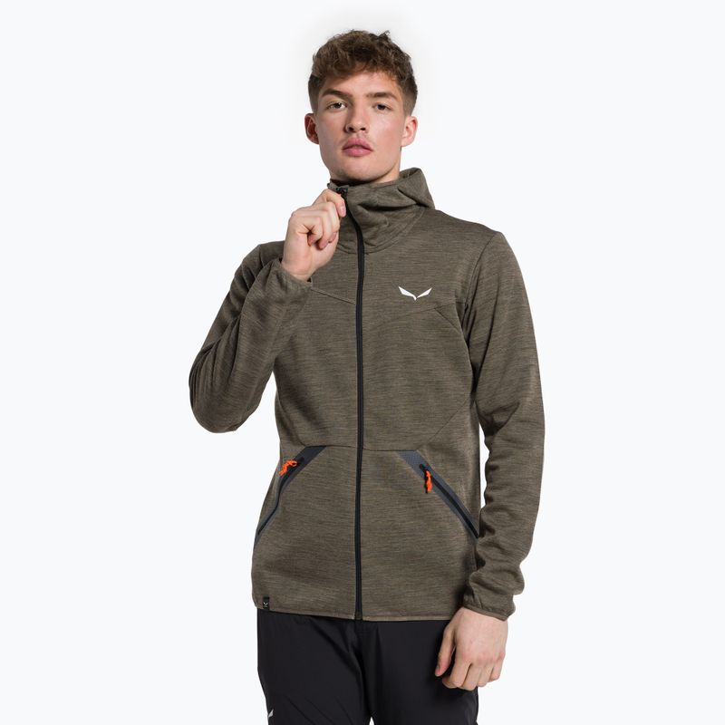 Salewa Herren Nuvolao AW Fleece-Sweatshirt braun 00-0000028051