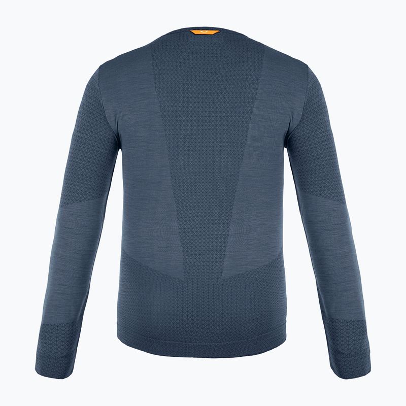 Salewa Zebru Med Warm AMR Denim Kinder Thermo-Longsleeve 5