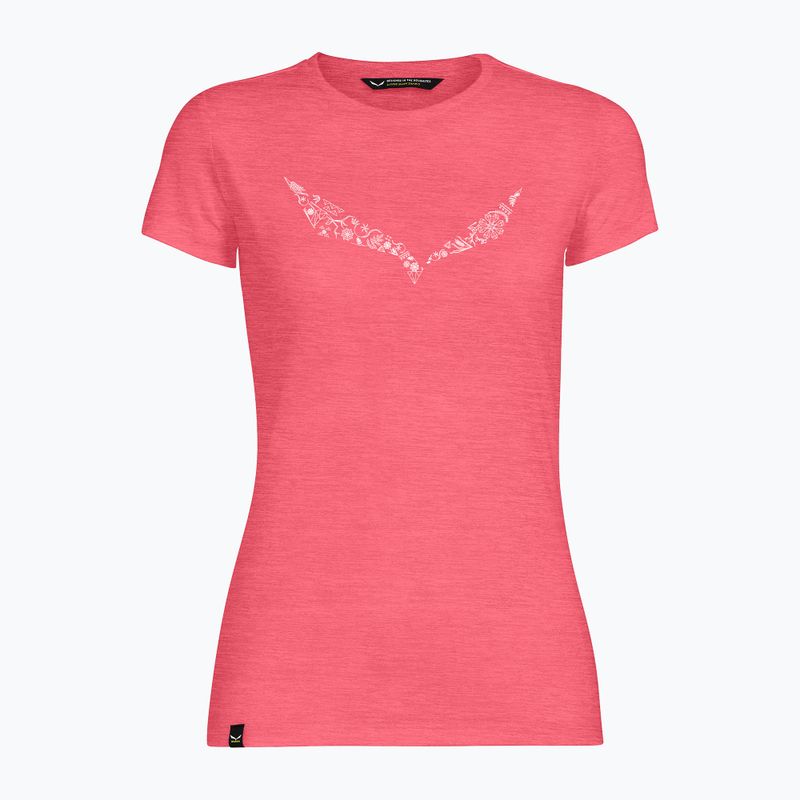 Damen-Trekking-Shirt Salewa Solid Dry rosa 00-0000027019