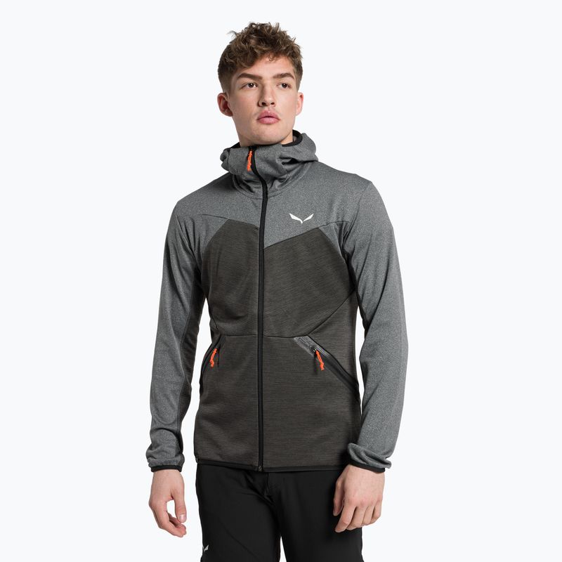Salewa Herren Fleece-Sweatshirt Puez Melange PL FZ Hoody grau 00-0000027386