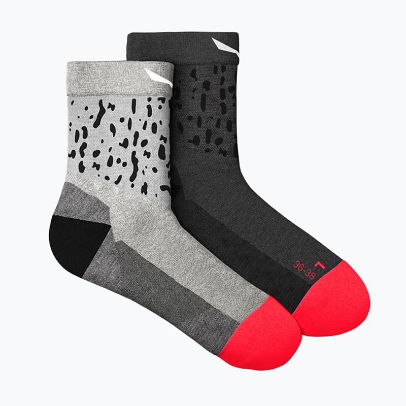 Damen-Trekkingsocken Salewa MTN TRN Sal. AM QRT grau 00-0000069025