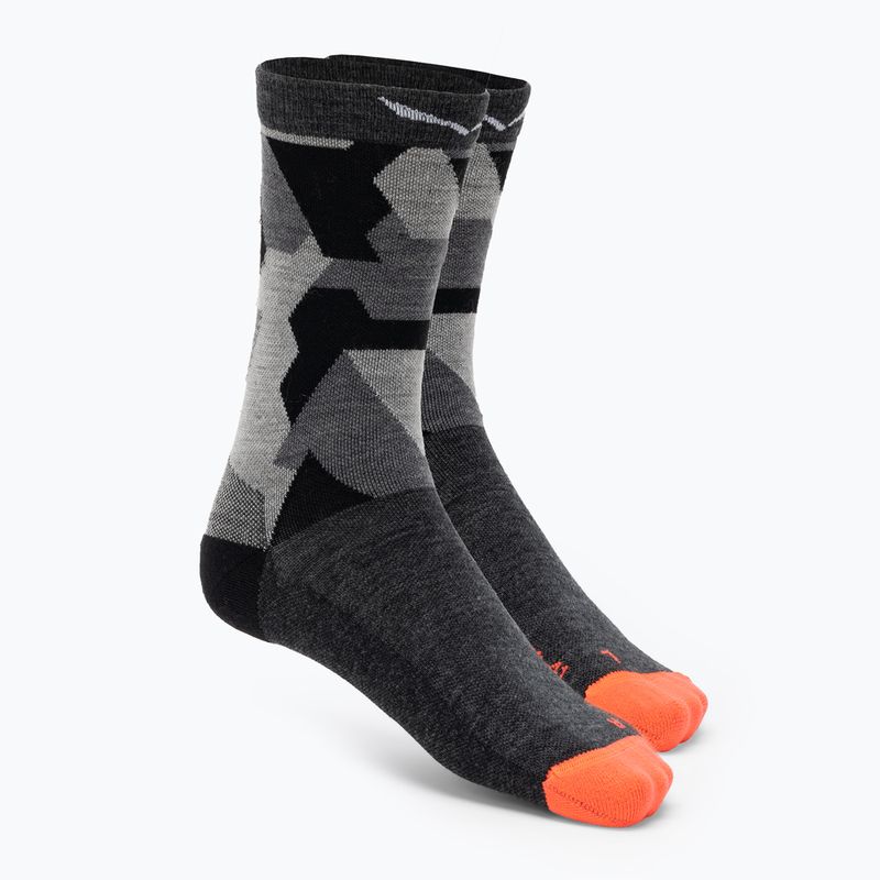 Damen Trekkingsocken Salewa Pedroc Camo AM Crew schwarz-grau 00-0000069038