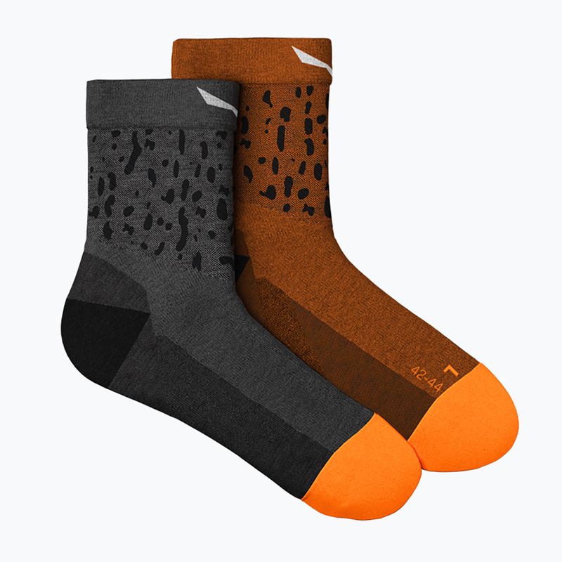 Herrentrekkingsocken Salewa MTN TRN Sal. AM QRT grau-braun 00-0000069028 8
