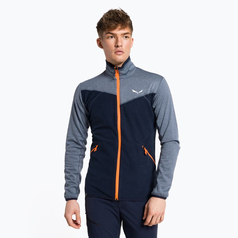 Herren Salewa Puez Hybrid PL FZ Fleece-Sweatshirt navy-grau 00-0000027388