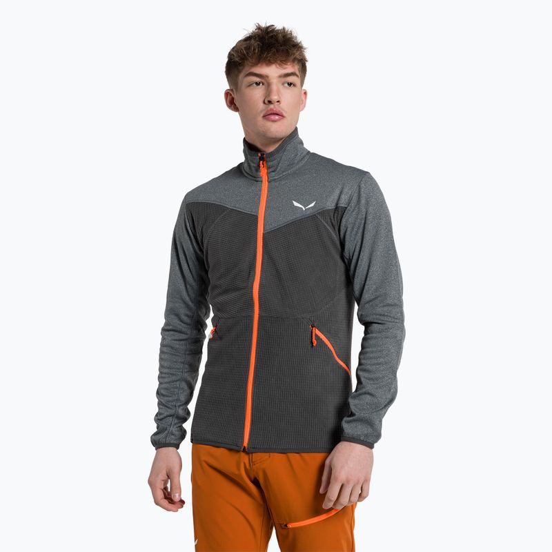 Herren Salewa Puez Hybrid PL FZ Fleece-Sweatshirt grau 00-0000027388