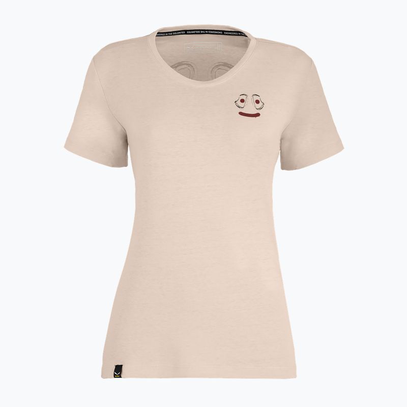 Salewa Lavaredo Hanf Druck Frauen Klettern T-Shirt beige 00-0000028368 5