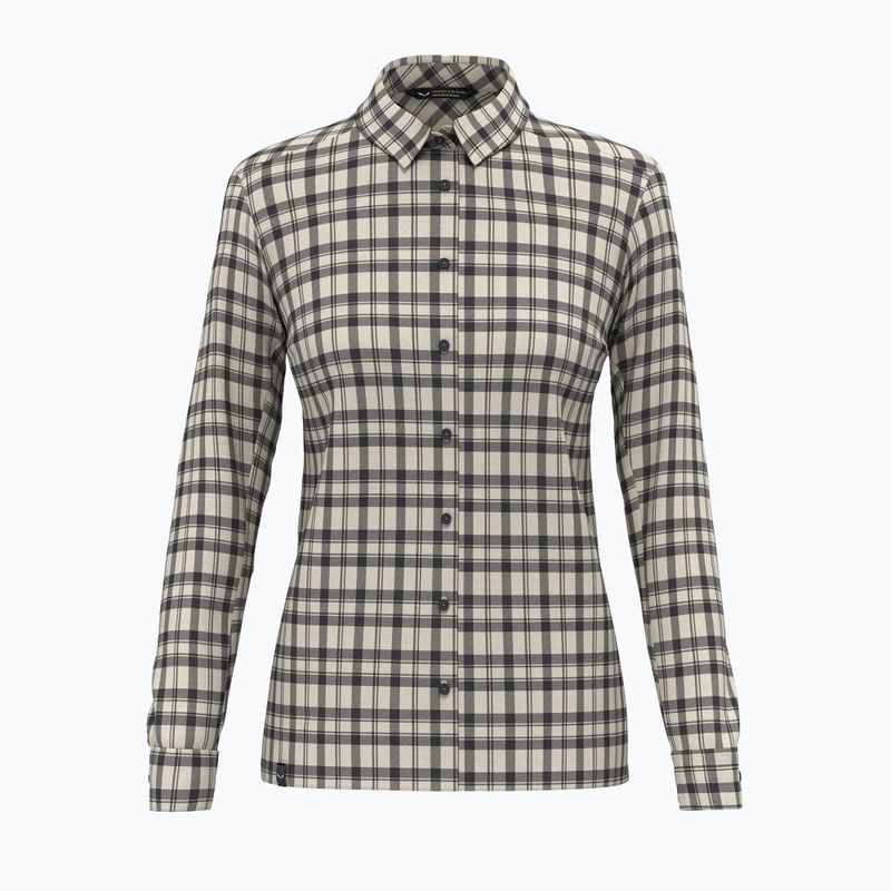 Salewa Damen Fanes Flannel 5PL Hemd hafermehl/schwarz out 6