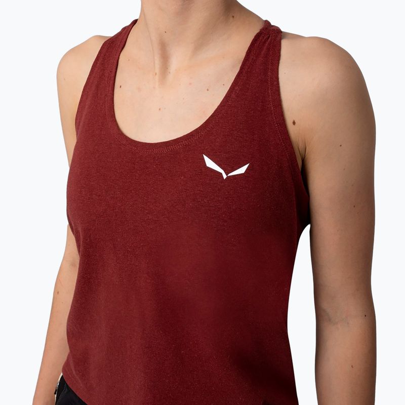 Salewa Damen Kletterhemd Lavaredo Hemp Crop Tank rot 00-0000028369 3