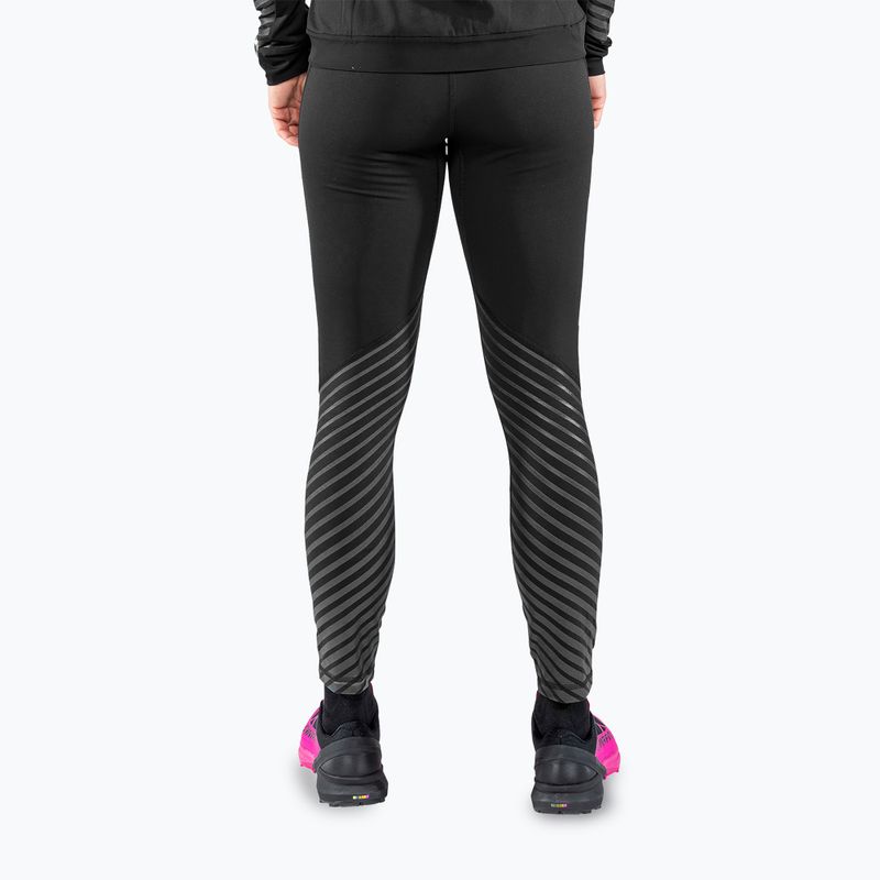 Laufleggings Damen DYNAFIT Reflective black out pink glo 3