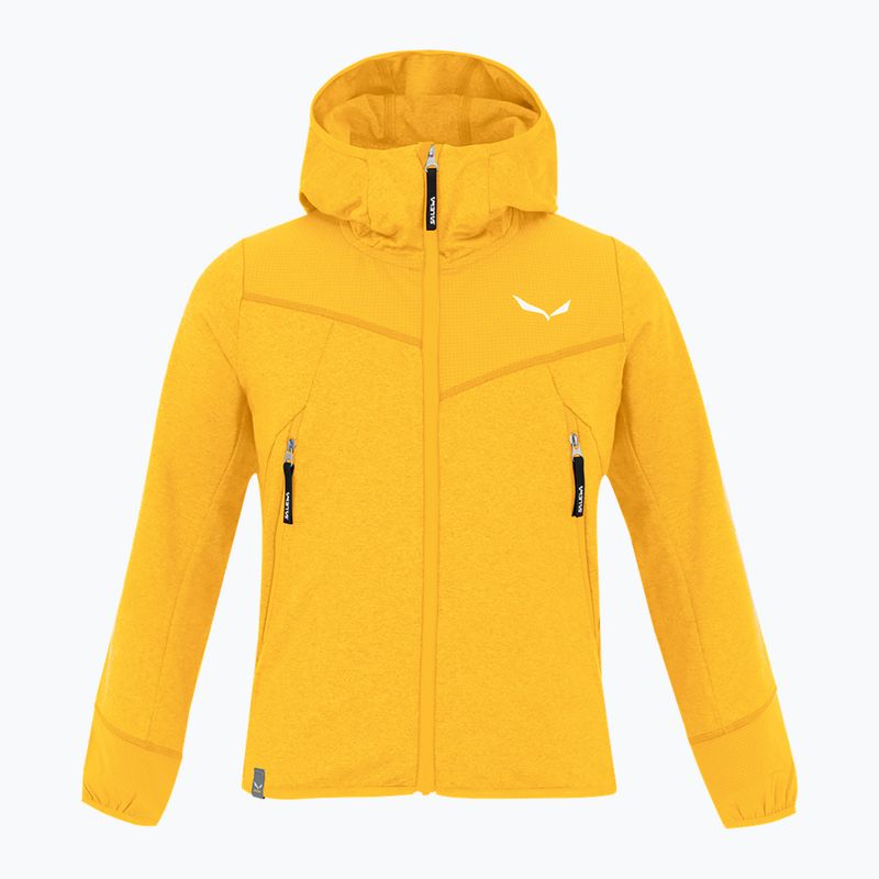 Salewa Kinder-Fleece-Sweatshirt Agner Melange PL FZ Hoody gelb 00-0000027768