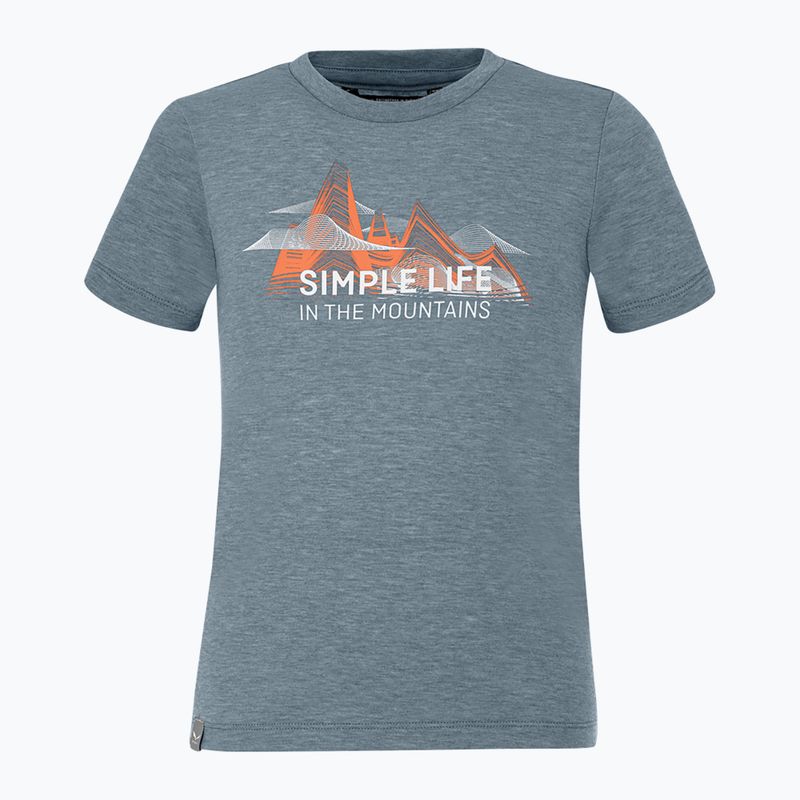 Salewa Simple Life Dry Kinder-Trekking-Shirt blau 00-0000027774