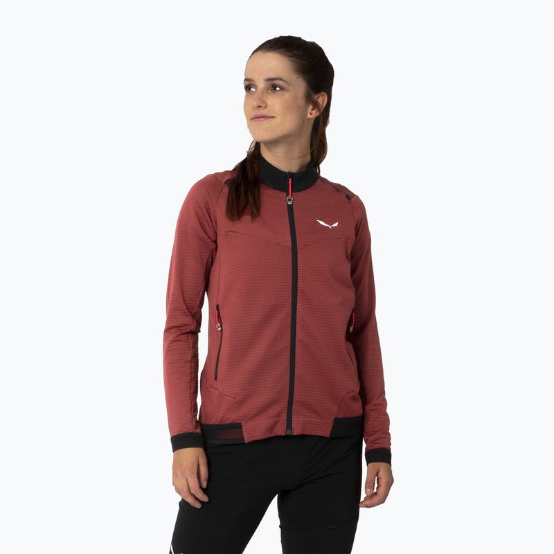 Sweatshrit Hoodie Trekking Damen Salewa Pedroc PL 2 syrah