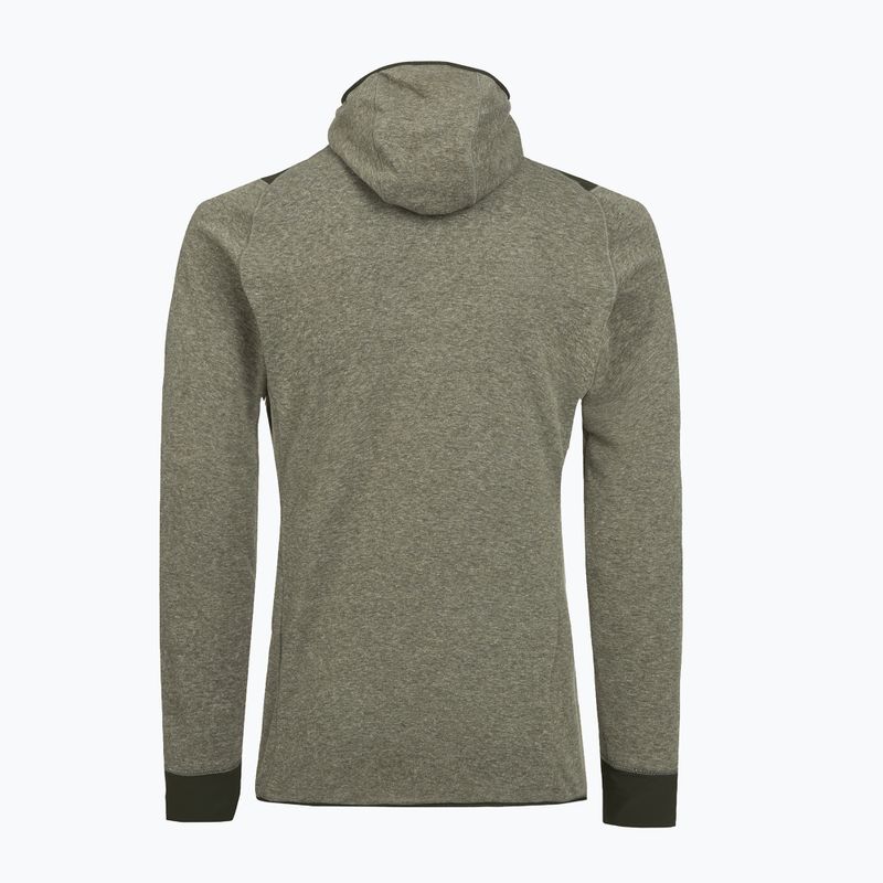 Herren-Trekking-Sweatshirt Salewa Puez 2 Dry Hood FZ dunkeloliv melange 2