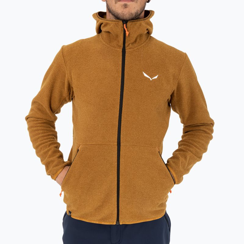 Herren Salewa Nuvolo EN Fleece-Sweatshirt goldbraun melange