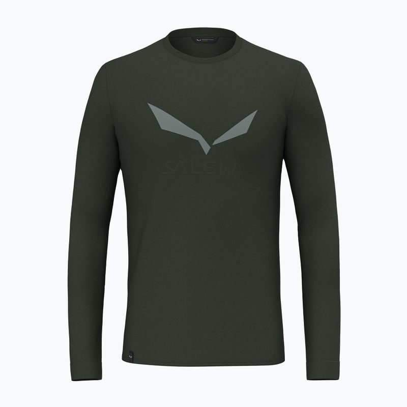 Salewa Solidlogo Dry Herren Trekking-Longsleeve dunkeloliv