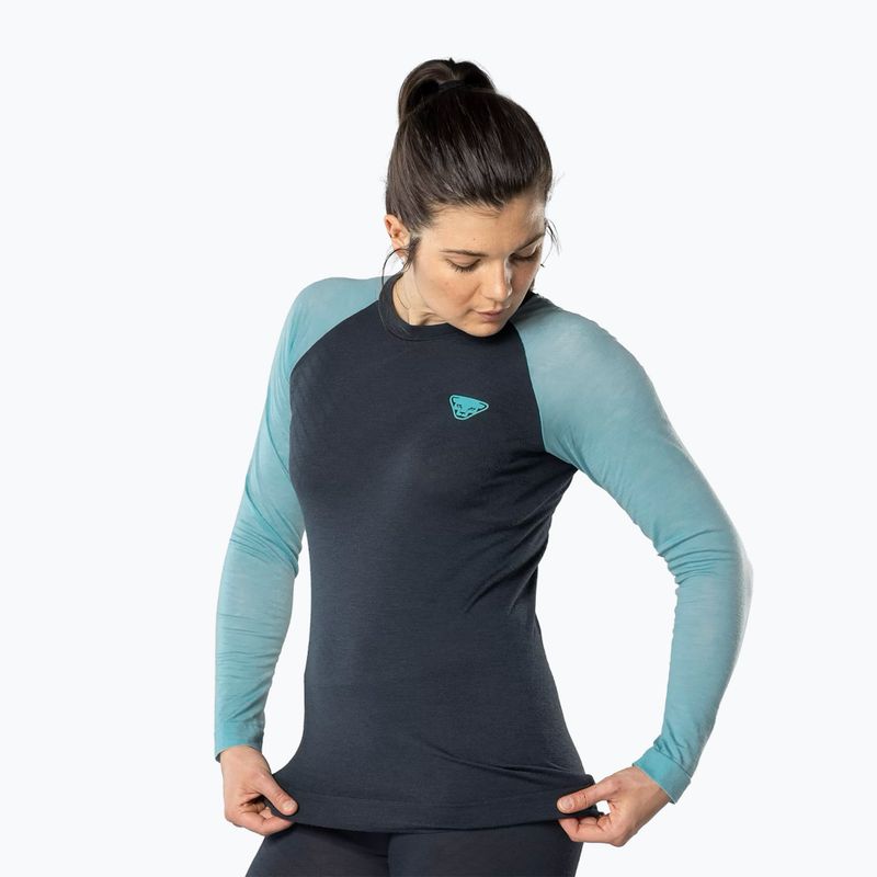 Thermoactives Longsleeve Damen DYNAFIT Tour Light Merino marine blue