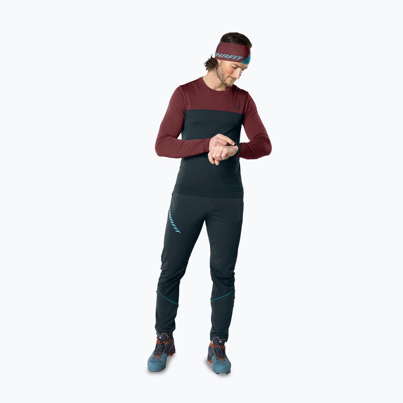 Trekking Longsleeve Herren DYNAFIT Traverse S-Tech bluberry burgundy 2