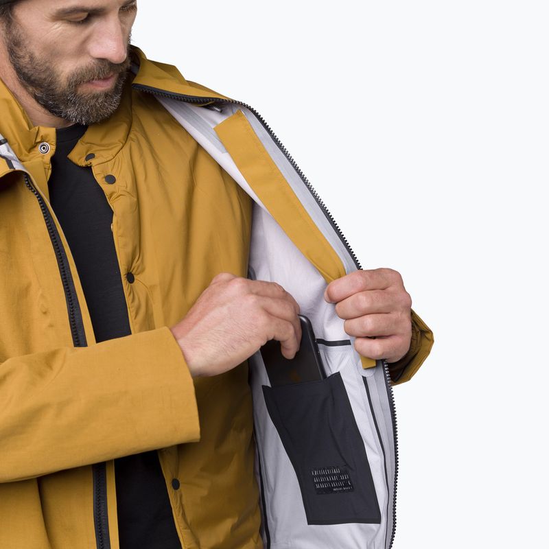 Herren Regenjacke Salewa Fanes 3L Ptx Hemp 2/1 Parka golden brown int.7020 8