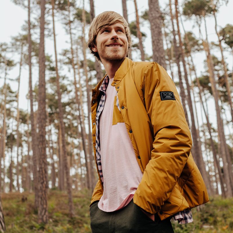 Herren Regenjacke Salewa Fanes 3L Ptx Hemp 2/1 Parka golden brown int.7020 11