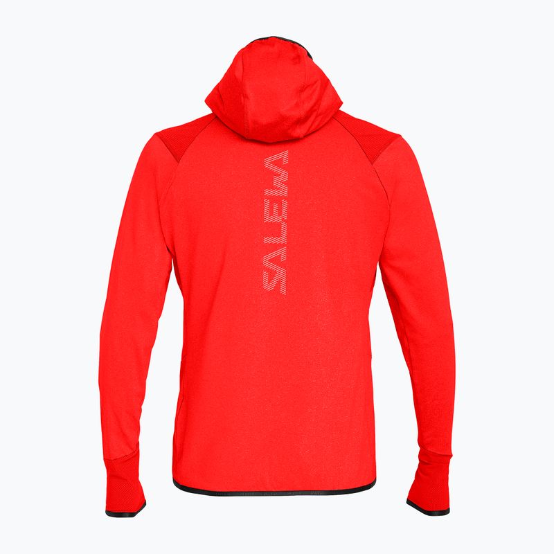 Trekking Sweatshirt Hoodie Herren Salewa Agner Hybrid PL/DST FZ flame melange 2