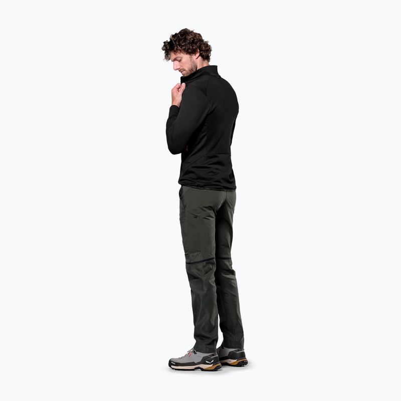Salewa Herren-Trekking-Sweatshirt Puez Waffle Hyb PL HD schwarz out 3