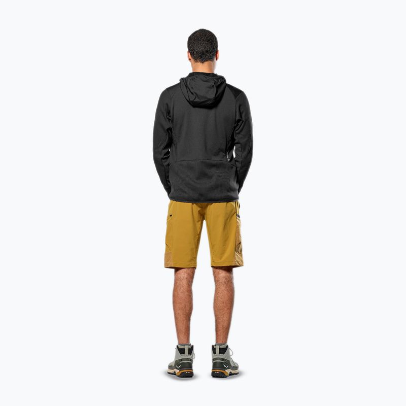 Salewa Herren-Trekking-Sweatshirt Puez Waffle Hyb PL HD schwarz out 2