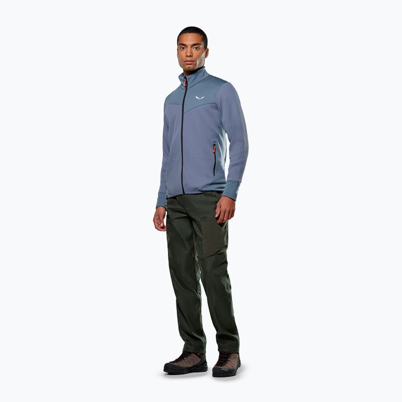 Salewa Herren-Trekking-Sweatshirt Puez Waffle Hyb PL HD java blau 4