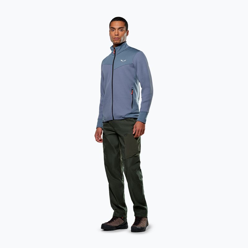 Herren-Trekking-Sweatshirt Salewa Puez Waffle Hyb EN java blau 4