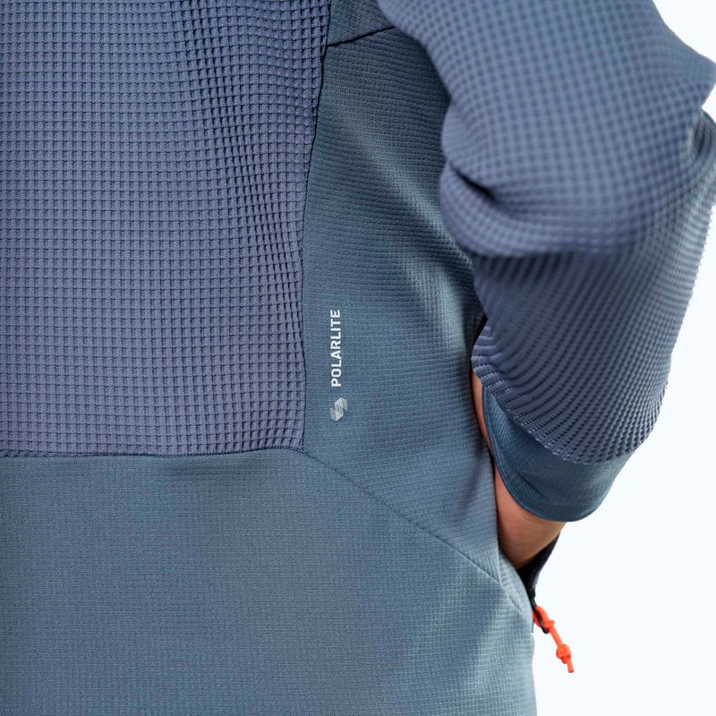 Herren-Trekking-Sweatshirt Salewa Puez Waffle Hyb EN java blau 6