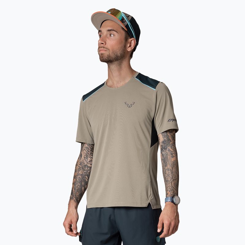 Herren DYNAFIT Sky rock khaki Laufshirt