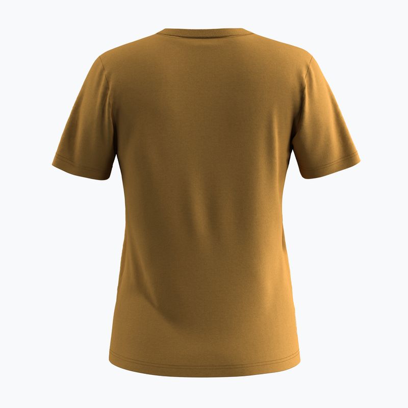 Damen-T-Shirt Salewa Solid Dry goldbraun neues Logo 2