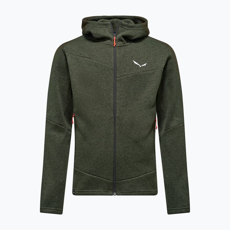 Herren-Trekking-Fleecejacke Salewa Puez Rocca Polarlite Hood dark olive 5