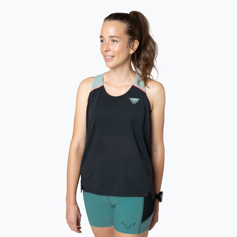 Women's DYNAFIT Sky Tank Laufshirt schwarz aus Jadelite 2