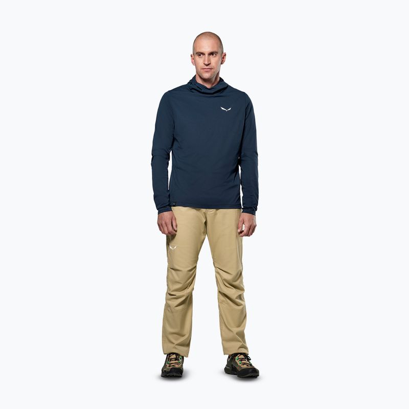Herren-Trekking-Sweatshirt Salewa Puez Sun Hoodie navy Blazer 2