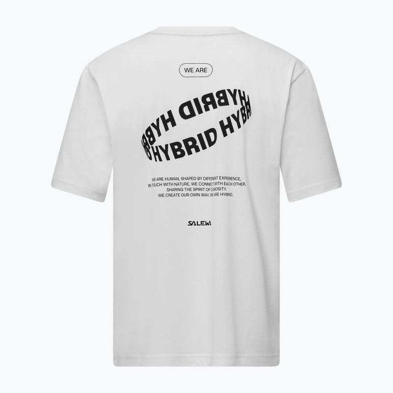 Herren Salewa Eagle Hybrid Lose optisches weißes T-shirt 2