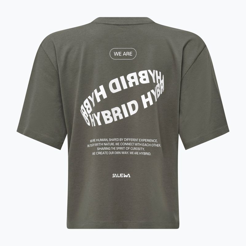 Damen Salewa Eagle Hybrid Lose verblasst grünes T-Shirt 2