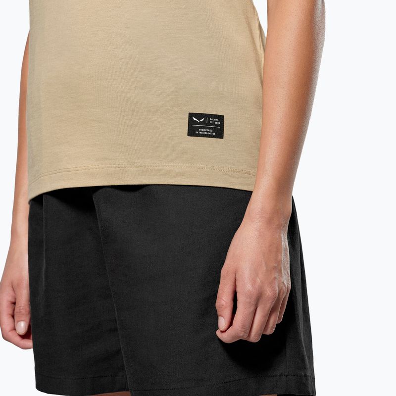Damen Salewa Eagle Sonnenuntergang Loose Treibsand T-Shirt 4