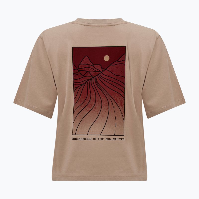 Damen Salewa Eagle Sonnenuntergang Loose Treibsand T-Shirt 6