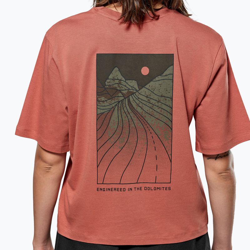 Damen Salewa Eagle Sonnenuntergang Loose t-shirt etruscan rot 4
