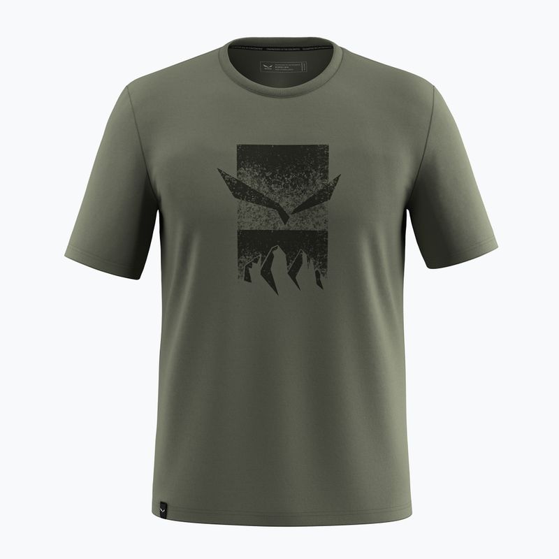 Herren Salewa Eagle 3CIME verblichenes grünes T-Shirt