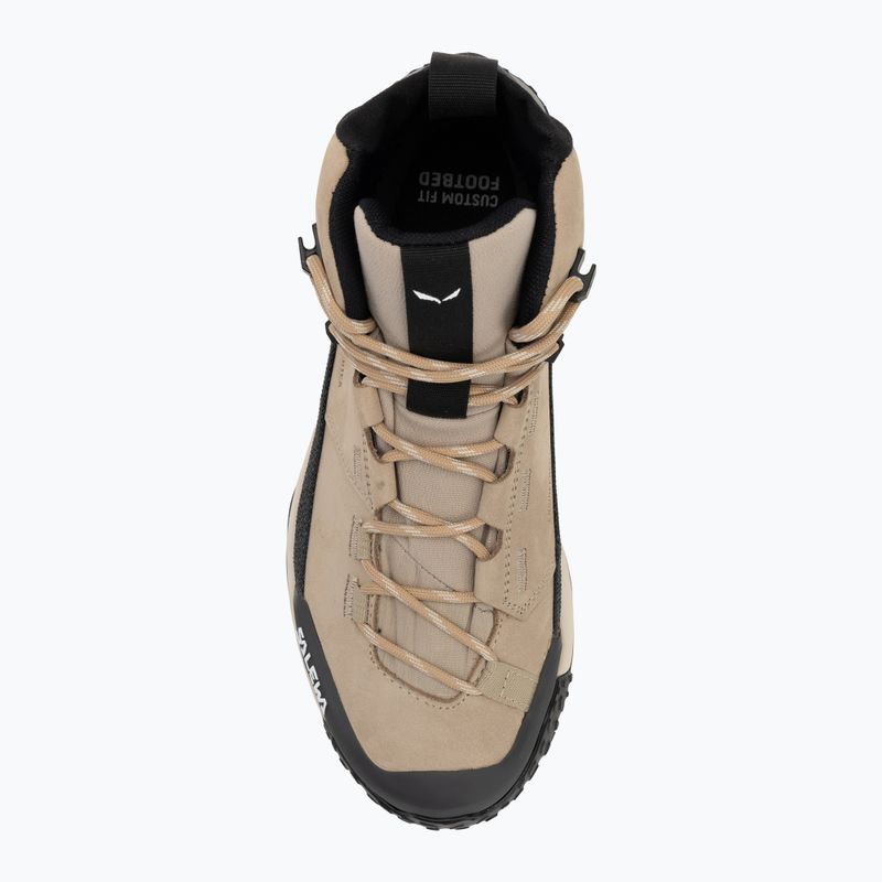 Salewa Damen-Trekkingstiefel Puez Leather Mid Ptx quicksand / onyx 5
