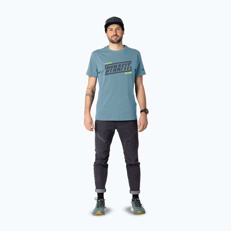 Herren-T-Shirt DYNAFIT Graphic CO smoke blue/tabloid 2